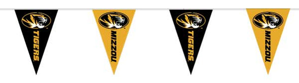 Mizzou Oval Tiger Head String of Pennants