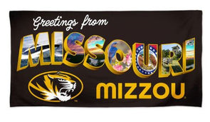 Mizzou Tigers Lake Vibes Greetings from Missouri Beach Towel