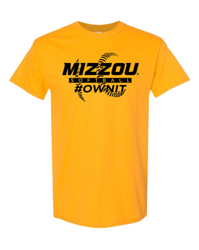 Mizzou Softball #OWNIT Gold T-Shirt