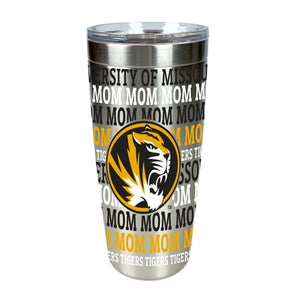 Mizzou Tigers Oval Tiger Head Mom Stainless Steel Digital Tumbler