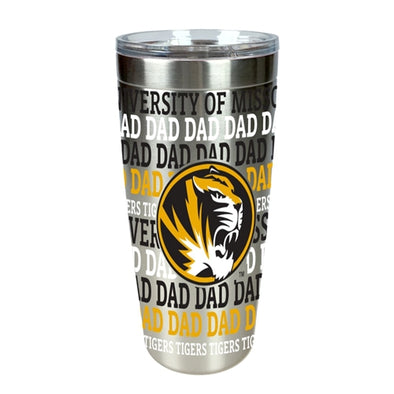 Mizzou Tigers Oval Tiger Head Dad Stainless Steel Digital Tumbler