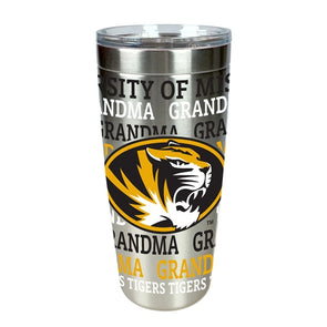 Mizzou Tigers Oval Tiger Head Grandpa Stainless Steel Digital Tumbler