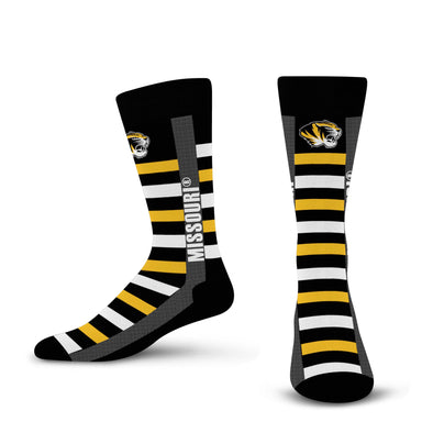 Mizzou Tigers Missouri Oval Tiger Head Word Crosswalk Trouser Socks
