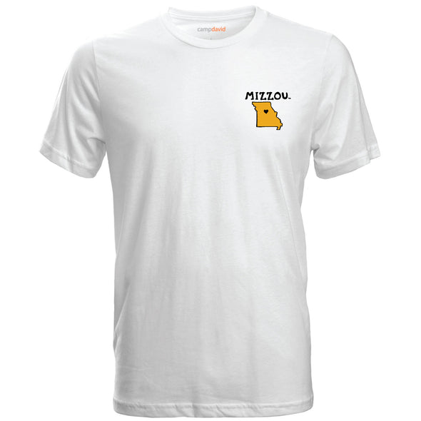 Mizzou Tigers Julia Gash Mizzou Logo's White T-Shirt