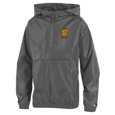Mizzou Tigers Champion® Youth Packable Beanie Tiger Grey Jacket