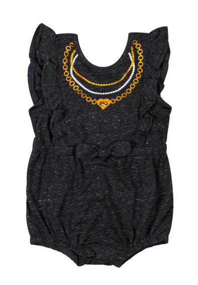 Mizzou Tigers Colosseum Infant Girls Ruffle Gidget Black Onesie