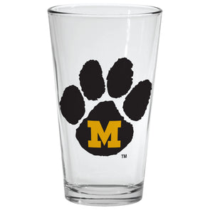 Mizzou Tigers Vault Paw M Logo Pint Glass