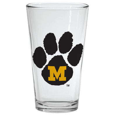 Mizzou Tigers Vault Paw M Logo Pint Glass