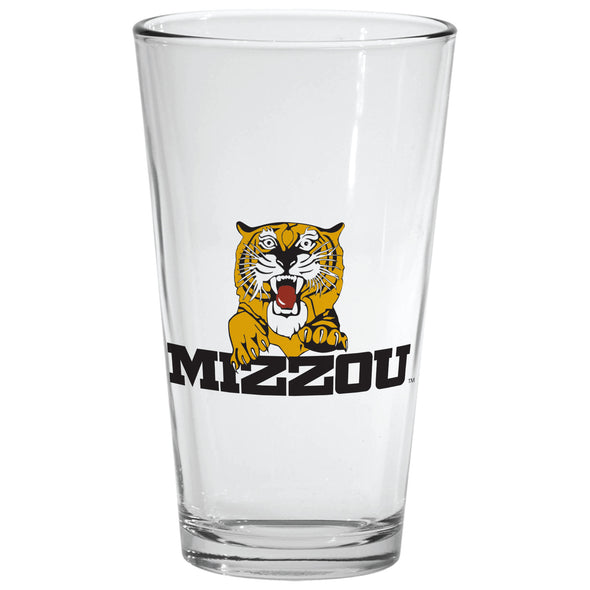 Mizzou Tigers Vault Logo Fighting Tiger Pint Glass