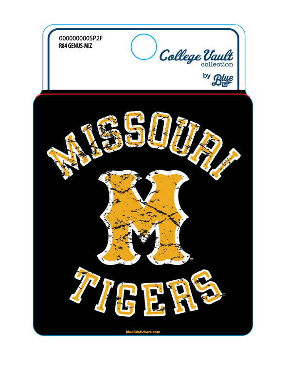 Mizzou Tigers Vinyl Vault Scalloped M Missouri Tigers Sticker