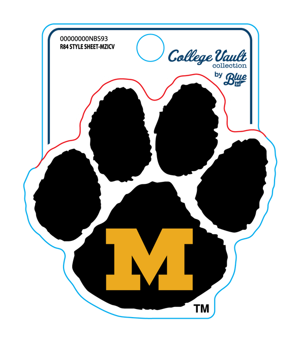 Mizzou Tigers Vinyl Vault M Paw Sticker