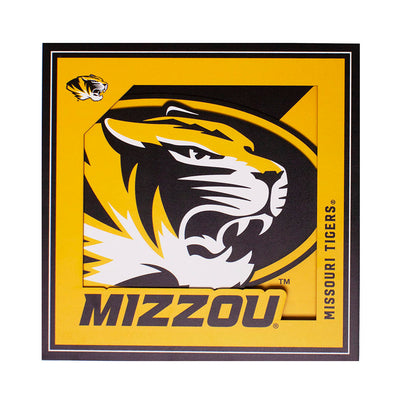 Mizzou Tigers 3D Oval Tiger Head Wooden Wall Sign