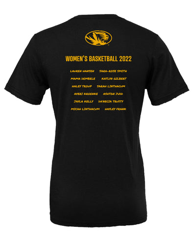 Mizzou Tigers NIL Women's Basketball Black T-Shirt Jersey