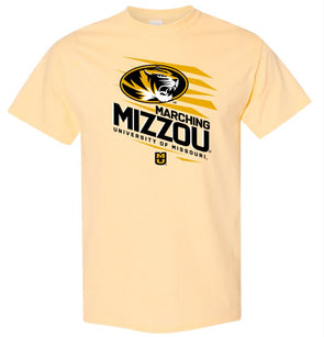 Mizzou Tiger Marching Mizzou MU Stacked Logo Yellow T-Shirt