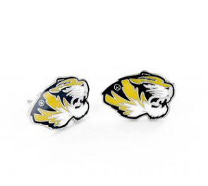 Mizzou Tiger Head Post Earrings