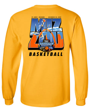 Mizzou Tigers vs Illinois Bragging Rights 2022 Basketball Game Gold Long Sleeve T-Shirt