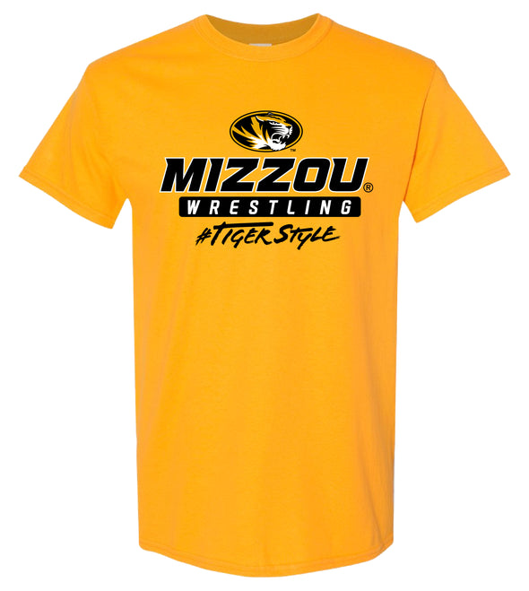 Mizzou Tigers Tiger Style Wrestling Gold T-Shirt