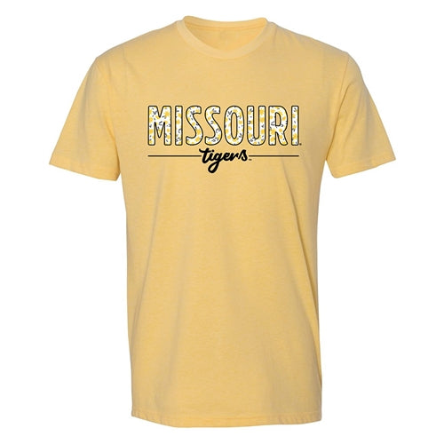 Mizzou Tigers Floral Tigers Yellow T-Shirt