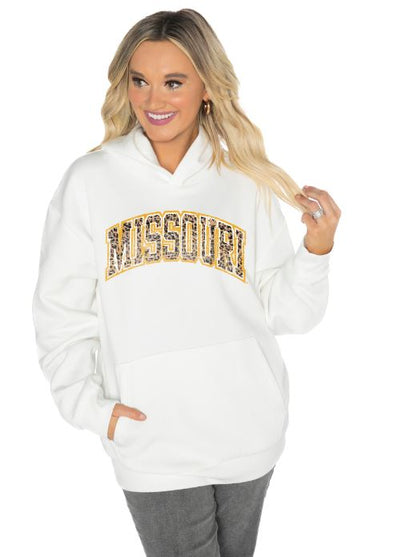 Mizzou Tigers Gameday Couture Missouri Cheetah Print  White Hoodie
