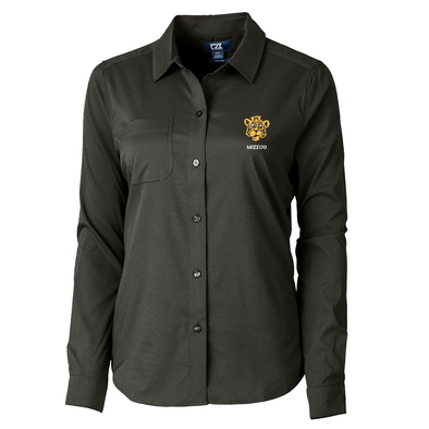 Mizzou Tigers Women's Cutter & Buck Beanie Tiger Black Dress Shirt