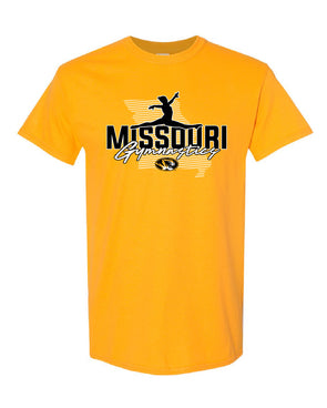 Missouri Tigers Script Gymnastics State Gold T-Shirt