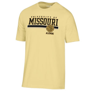 Mizzou Tigers University of Missouri Seal Alumni Yellow T-Shirt