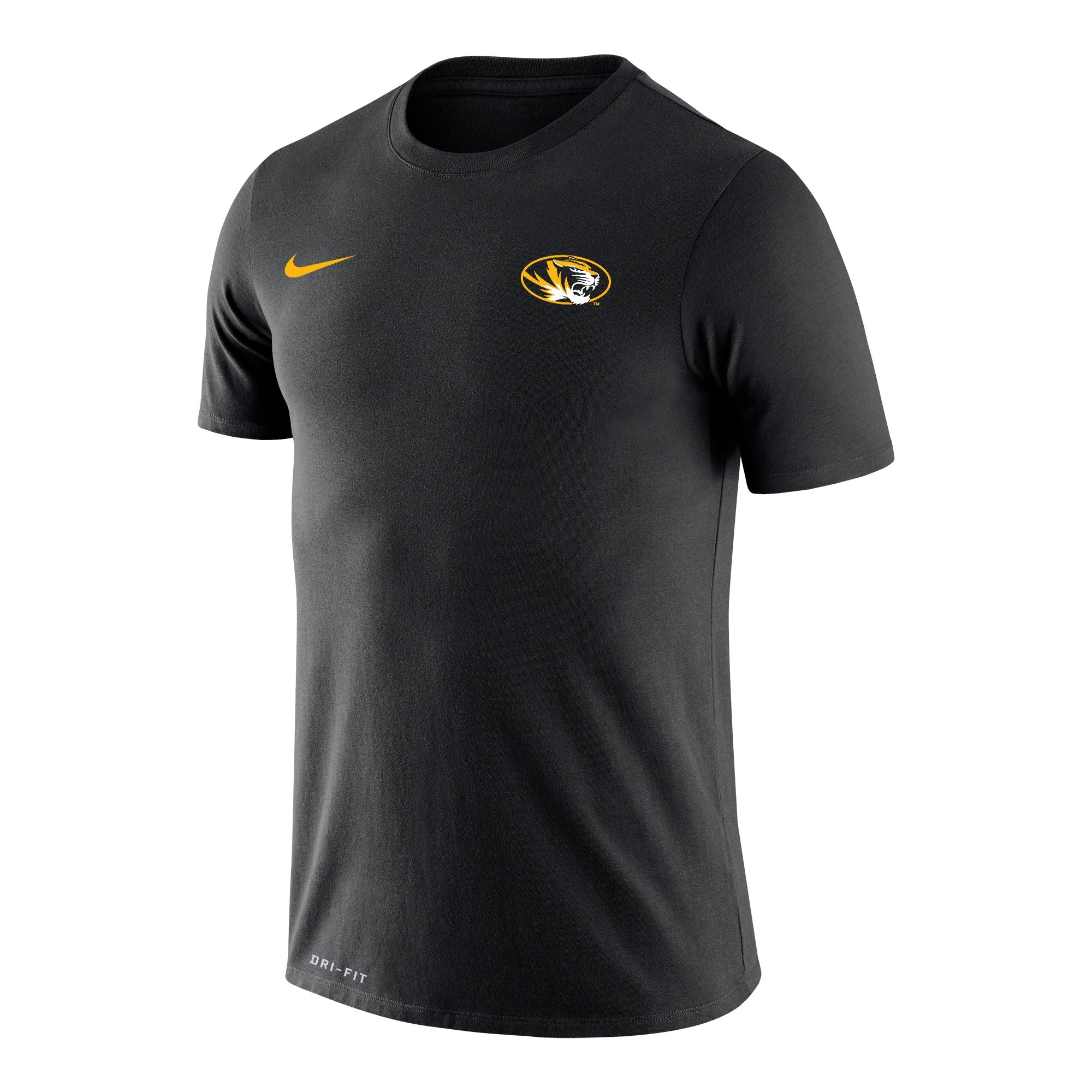 Mizzou Tigers Nike® 2023 Dri-Fit Oval Tiger Head Black T-Shirt