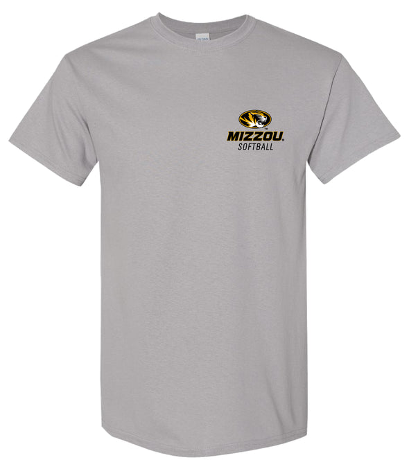 Mizzou Tigers Softball NIL Roster Grey T-Shirt