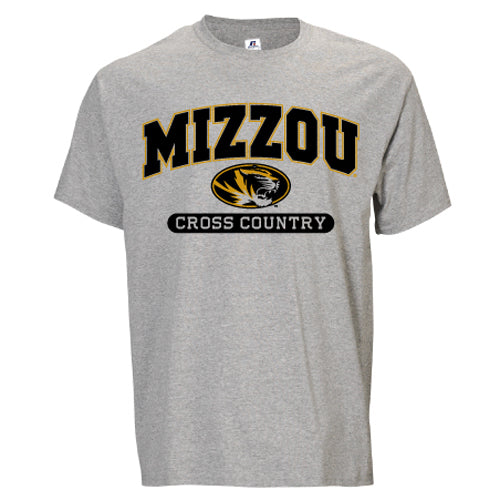 Mizzou Cross Country Grey Short Sleeve Crew Neck T-Shirt – Tiger