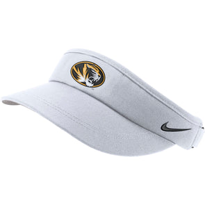 Mizzou Nike® 2022 Sideline Oval Tiger Head White Visor