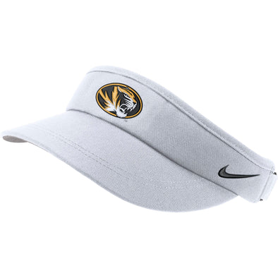 Mizzou Nike® 2022 Sideline Oval Tiger Head White Visor