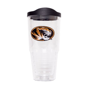 Mizzou Tervis Oval Tiger Head Clear Tumbler