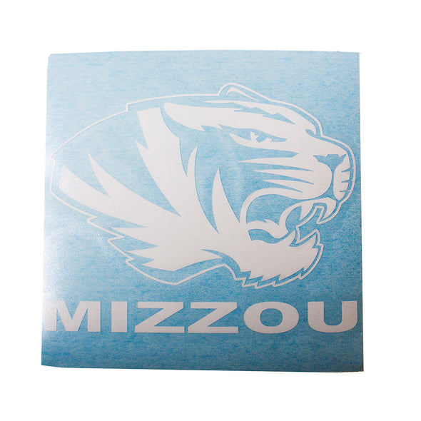 Mizzou Tiger Head White Decal