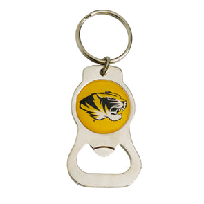 Mizzou Oval Tiger Head Silver Bottle Opener