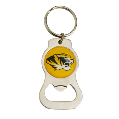 Mizzou Oval Tiger Head Silver Bottle Opener